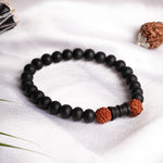 Karungali Rudraksha Damru Bracelet with Govt Certification