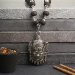 Mahakal  Pendent Silver plated Karungali Mala -  with Govt. Certified