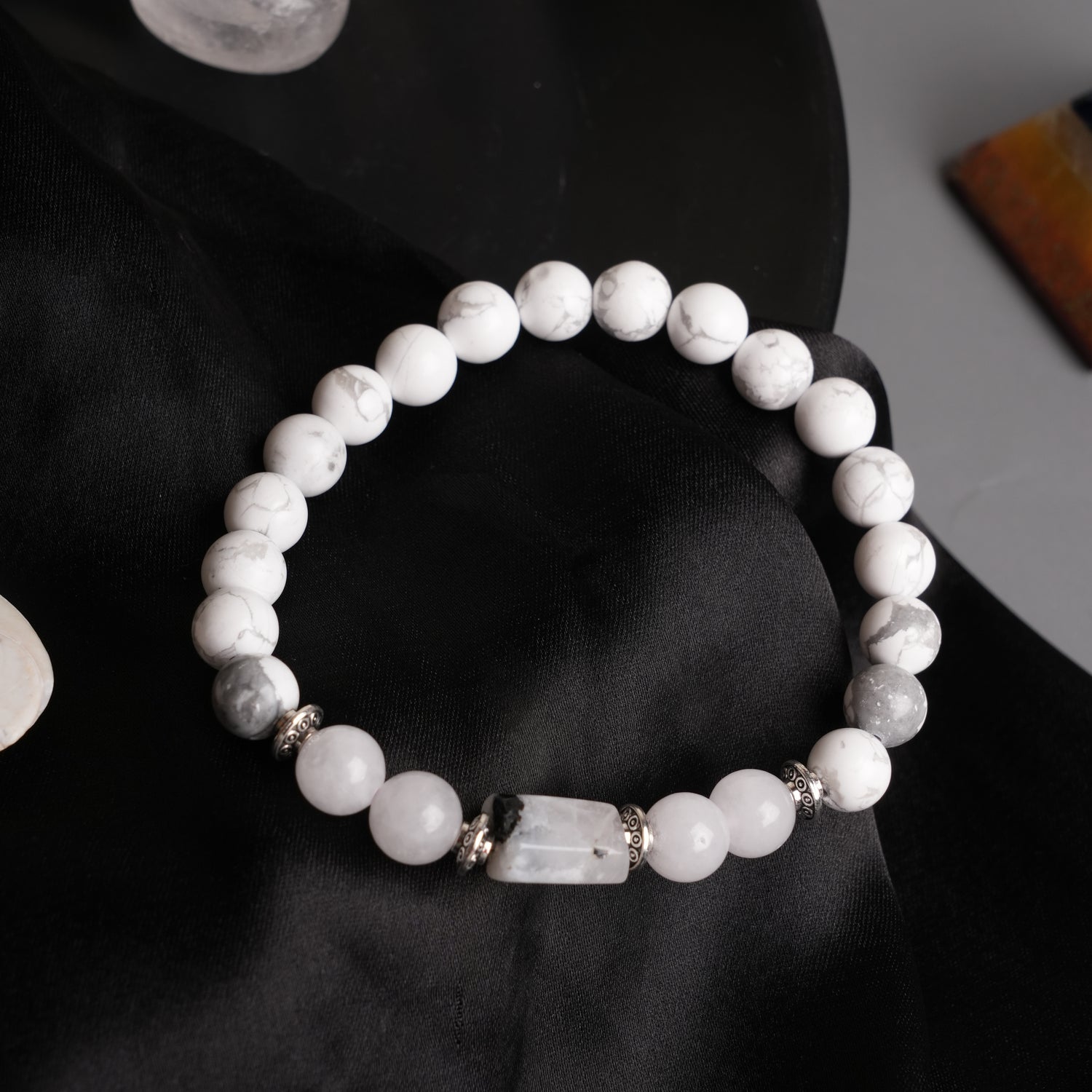 Howlite Bracelet- Cancer Zodiac (Karkataka Rashi)