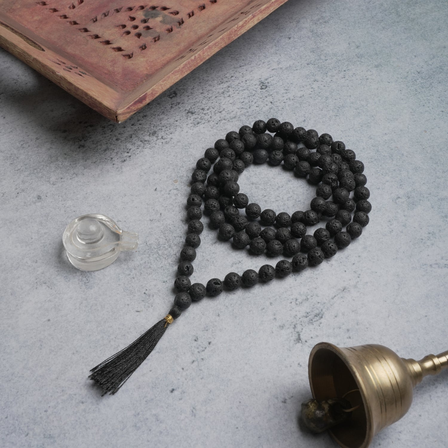 Lava Stone 108 Beads Japa Mala