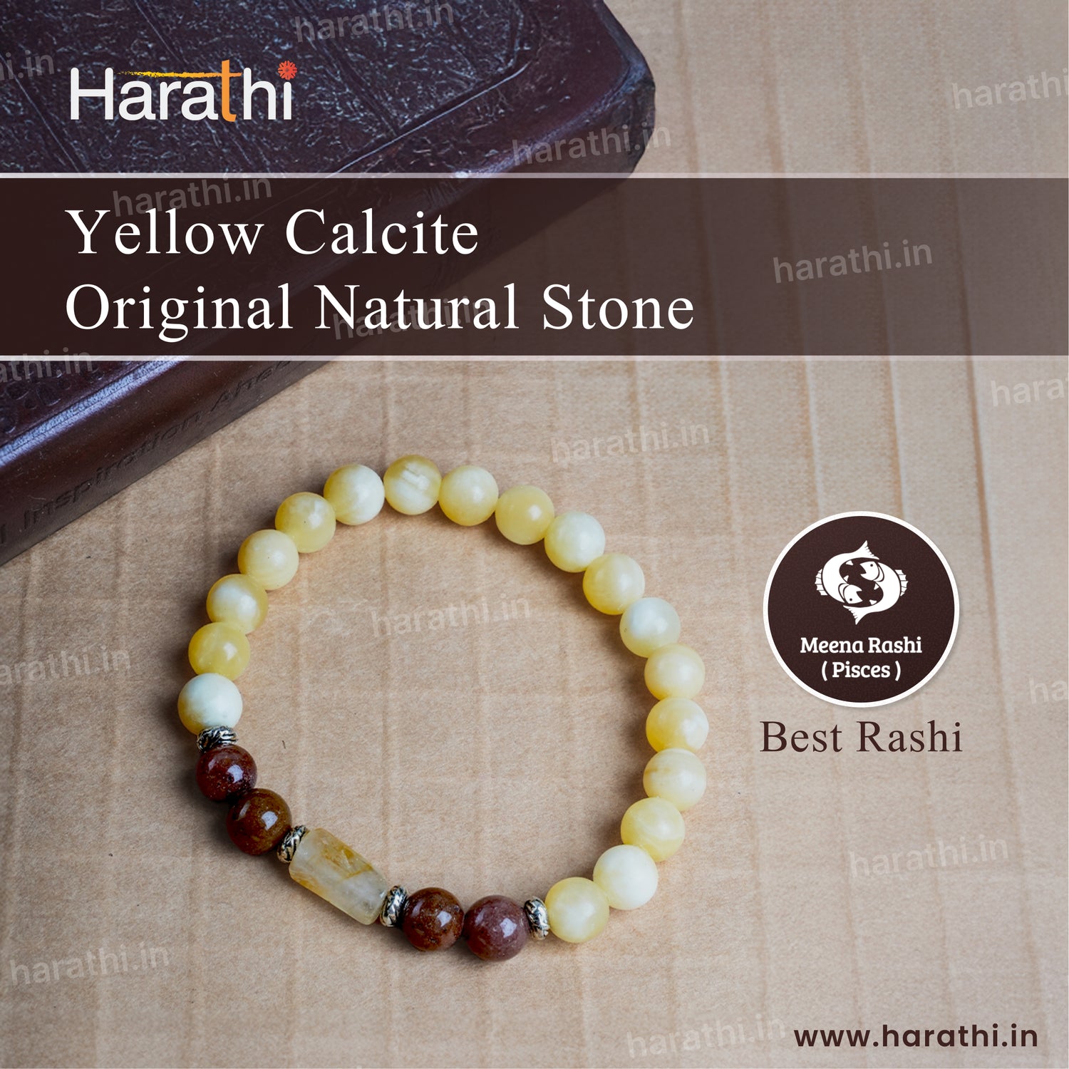 Yellow Calcite Bracelet- Pisces Zodiac (Meena Rashi)