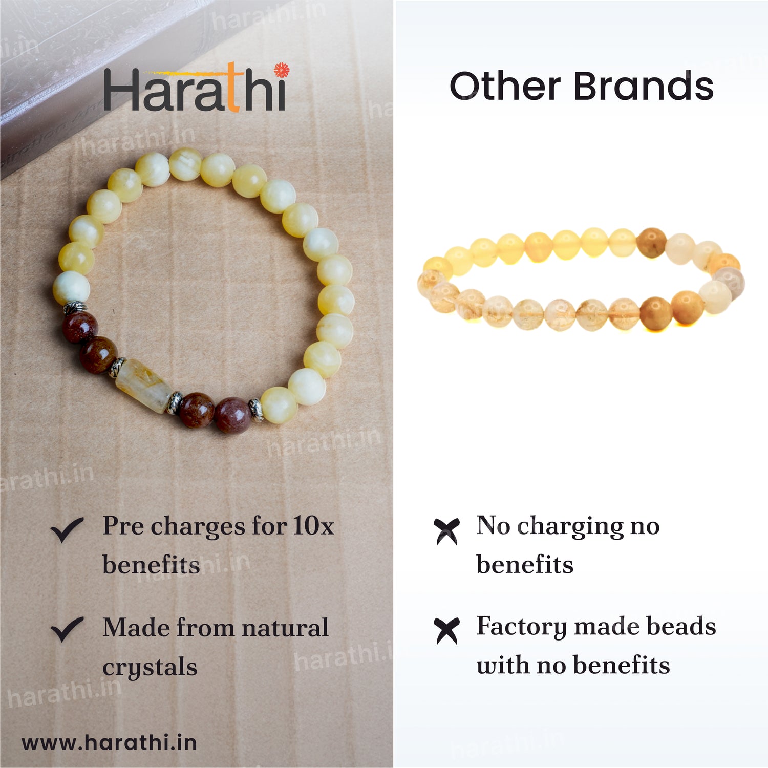 Yellow Calcite Bracelet- Pisces Zodiac (Meena Rashi)