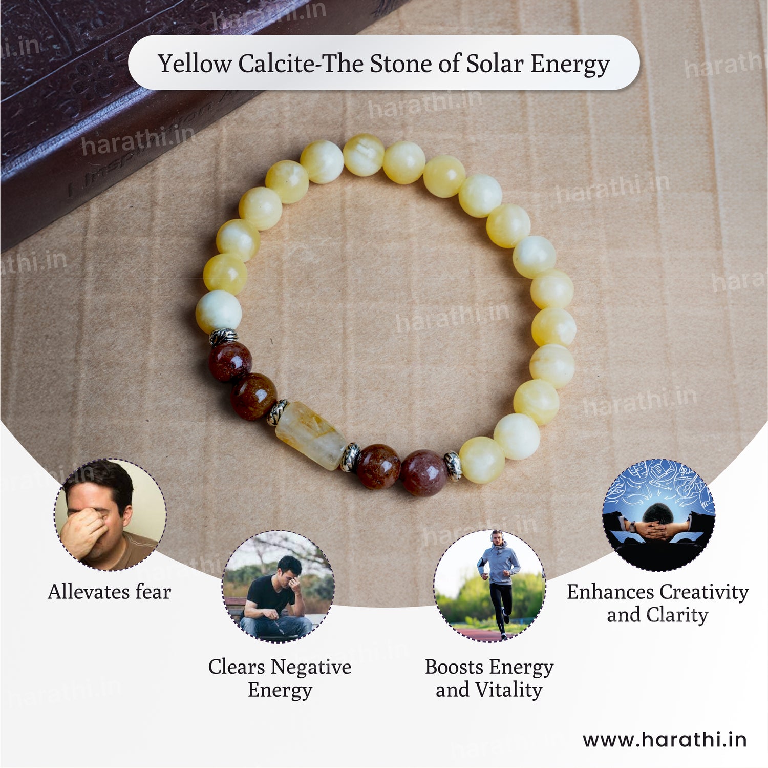 Yellow Calcite Bracelet- Pisces Zodiac (Meena Rashi)