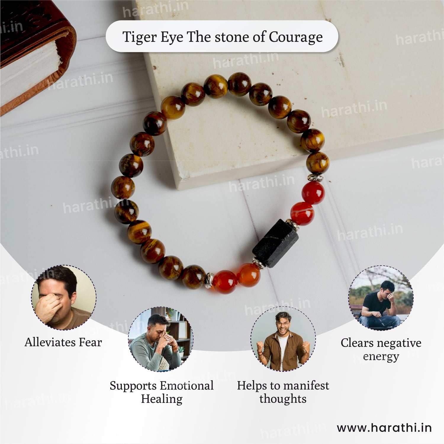 Tiger Eye Bracelet- Leo Zodiac (Simha Rashi)