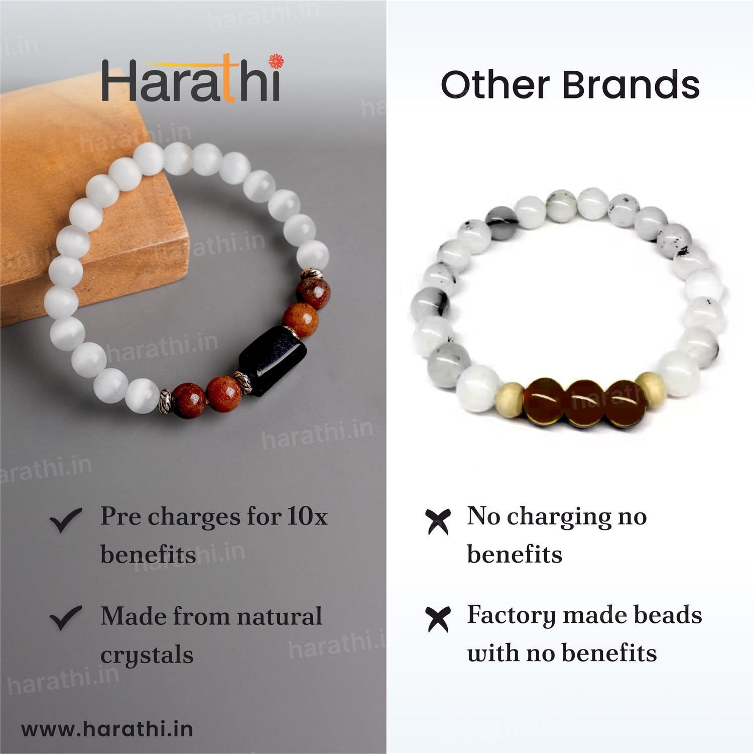 Selenite Bracelet- Taurus zodiac (Vrishabh Rashi)