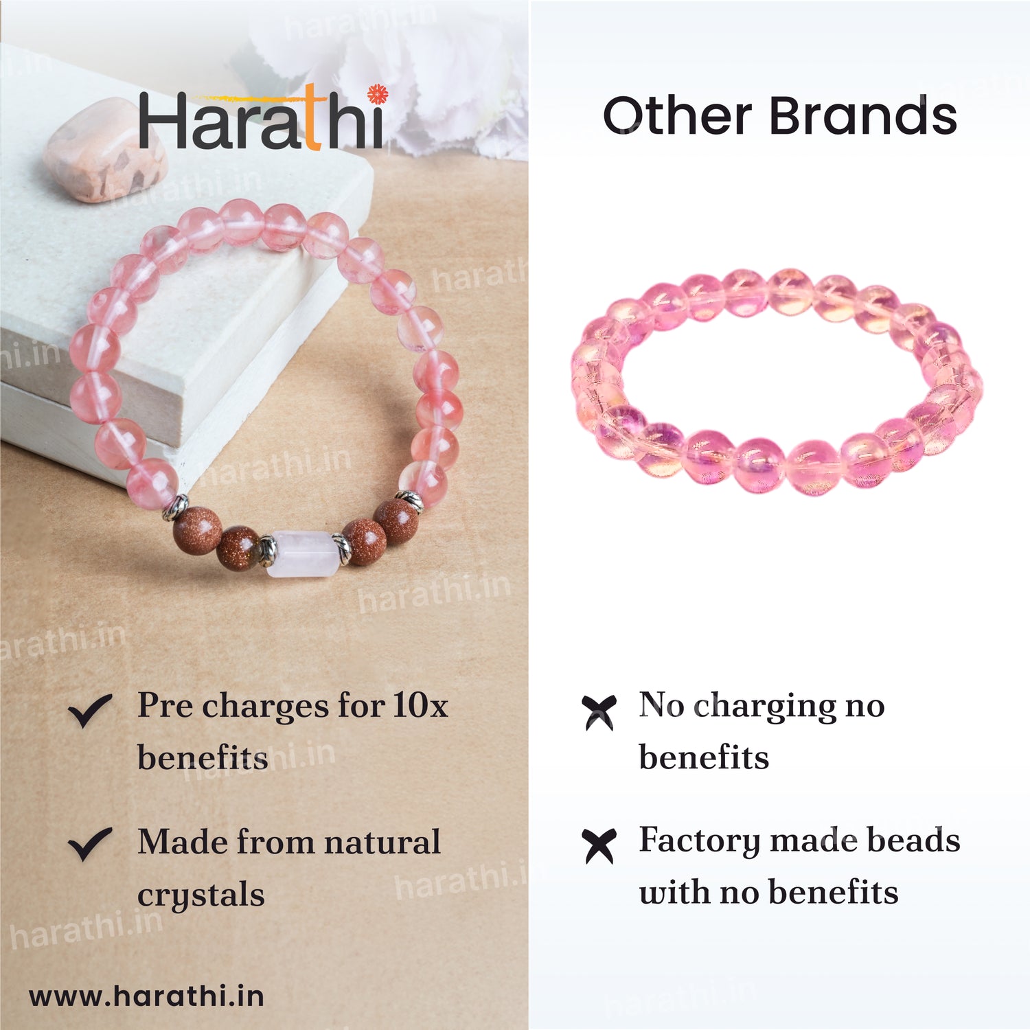 Rose Quartz Bracelet- Scorpio Zodiac (Vrischika Rashi)