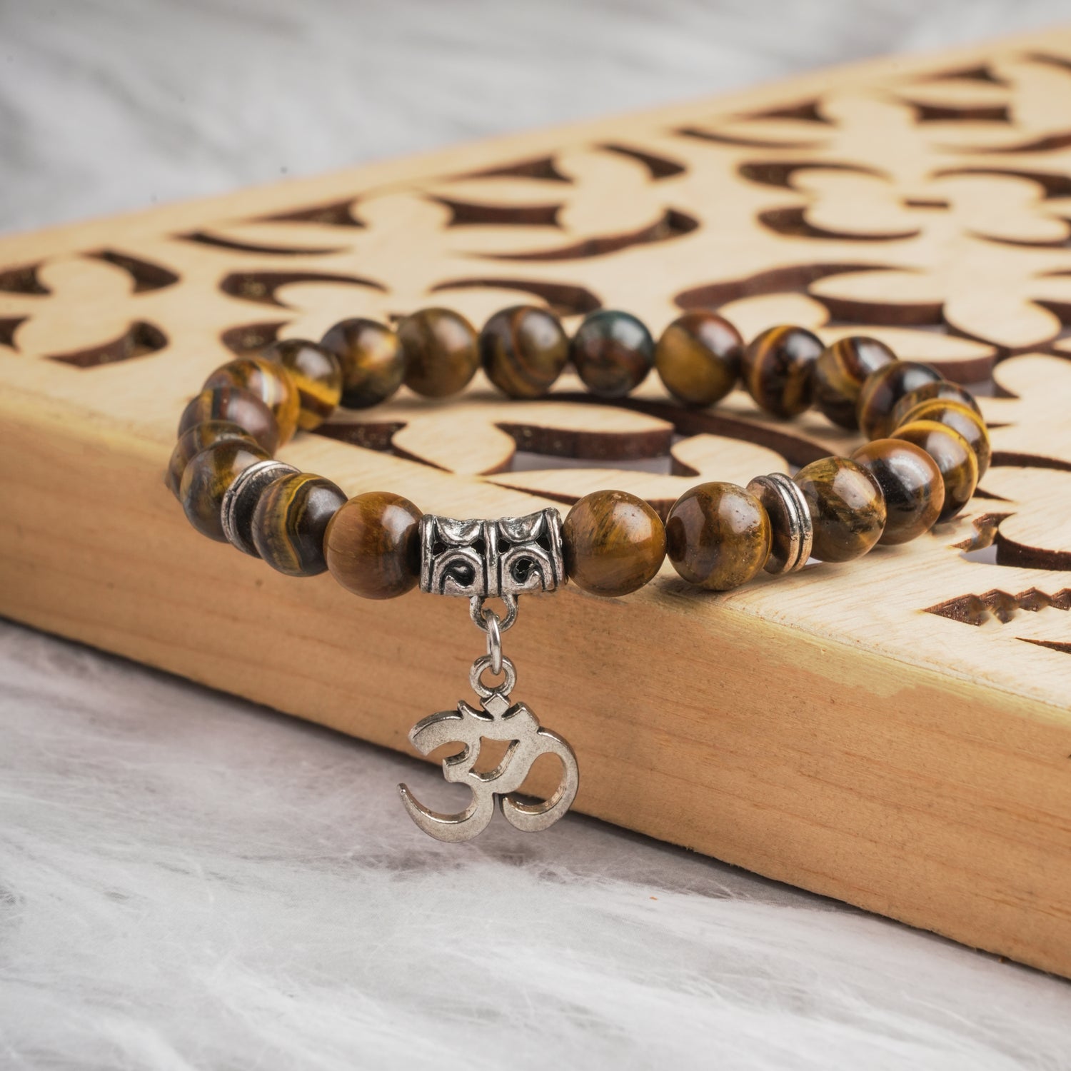 Natural Tiger Eye Om Band