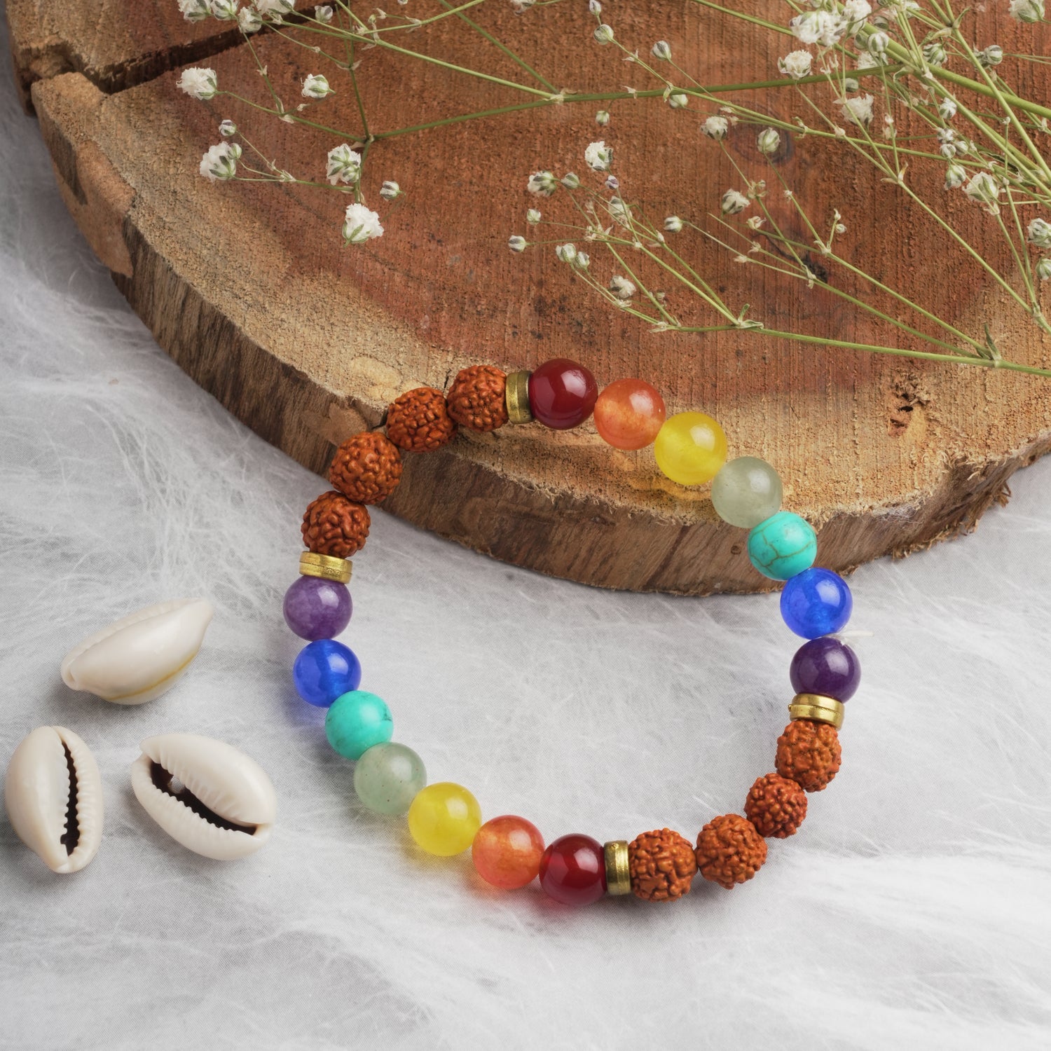 7 Chakra Rudraksha Bracelet