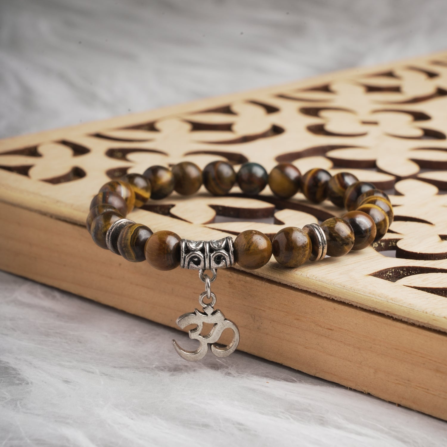 Natural Tiger Eye Om Band