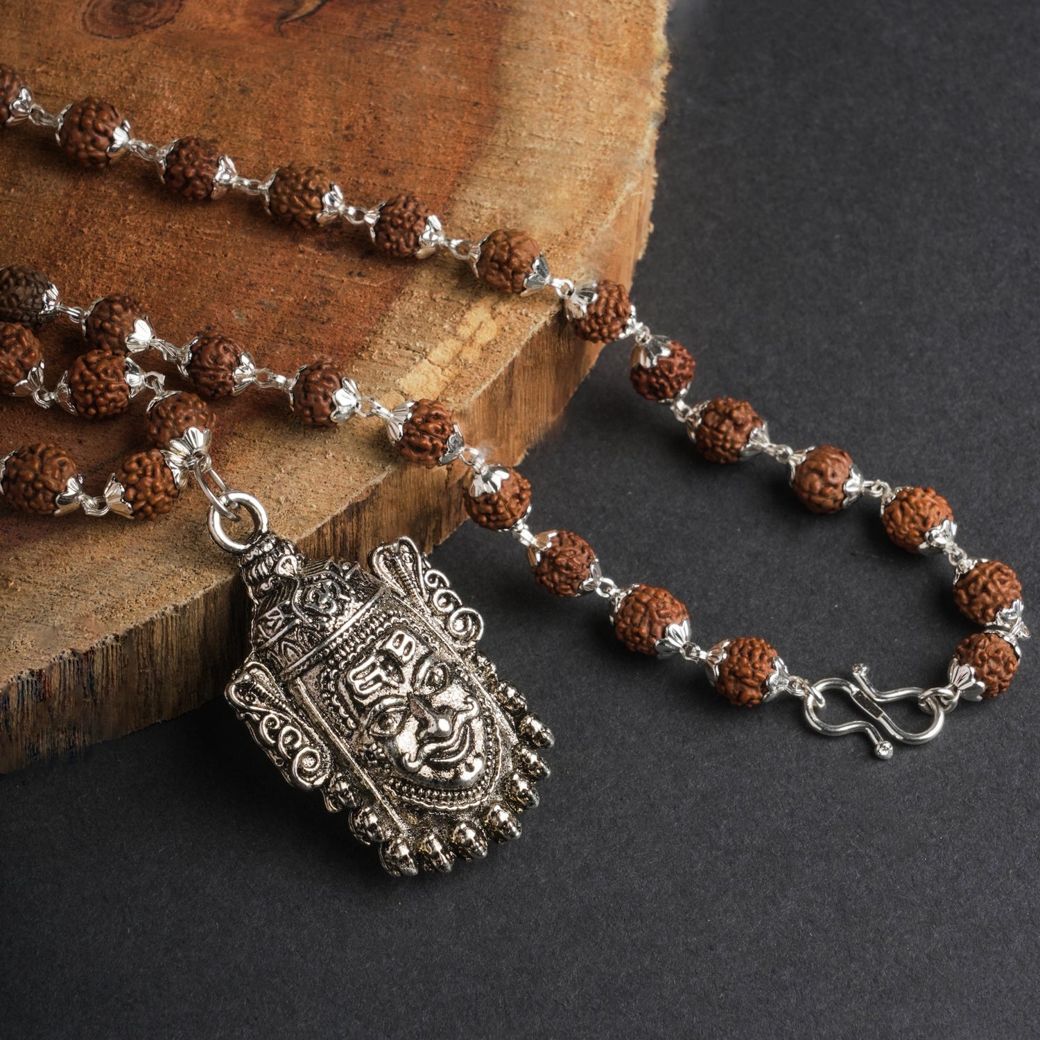 Silver Plated Mahakal Rudraksha Mala