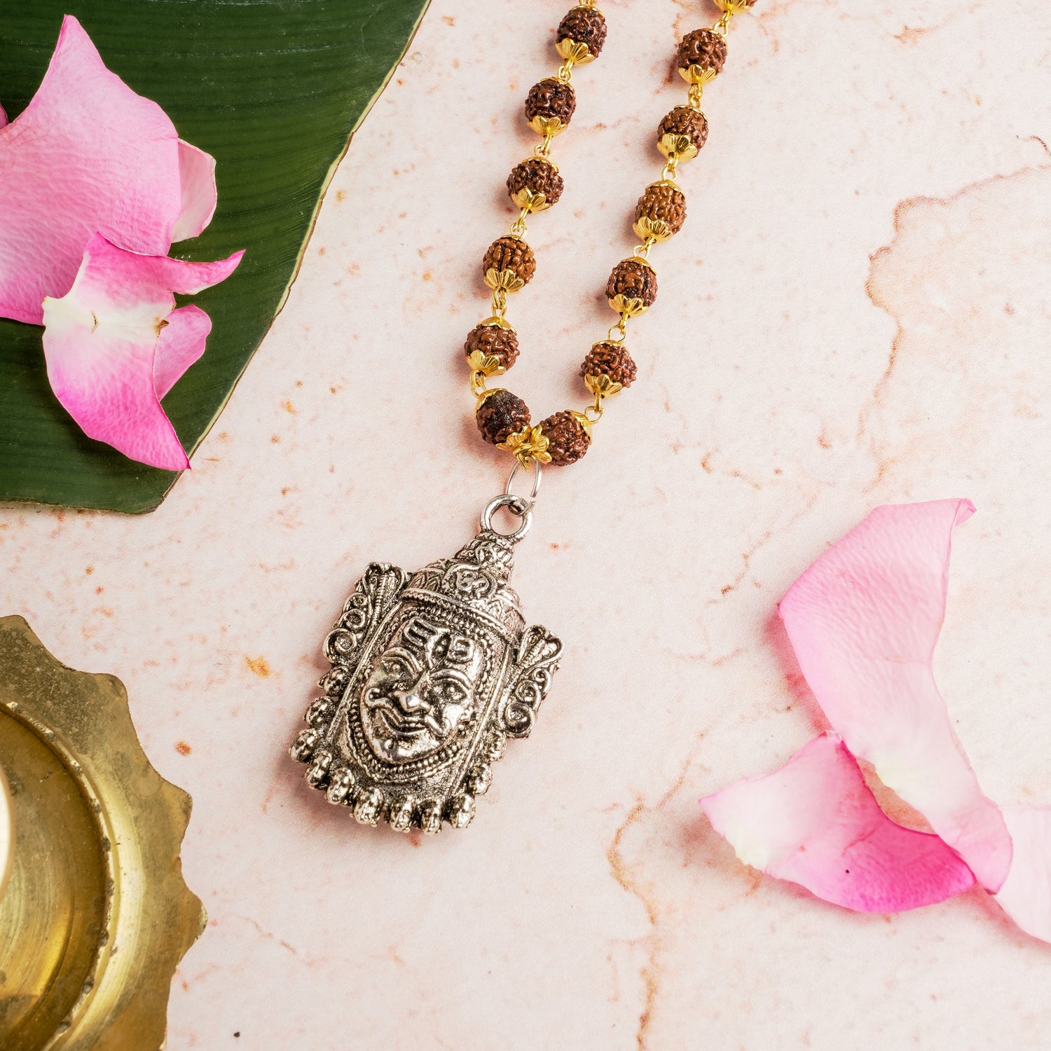 Gold Plated Eternal Mahakal Rudraksha Mala